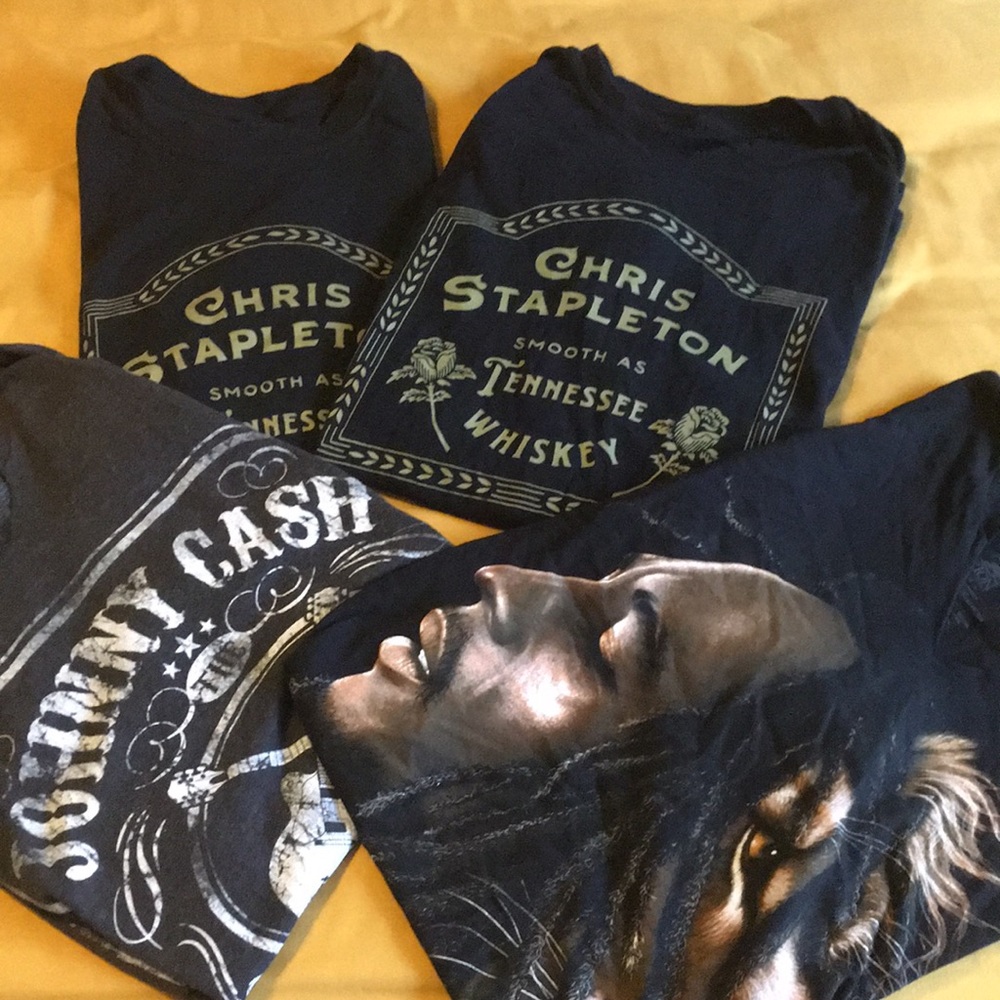 T-shirt Lot, Chris Stapleton, Johnny Cash & Bob Marley